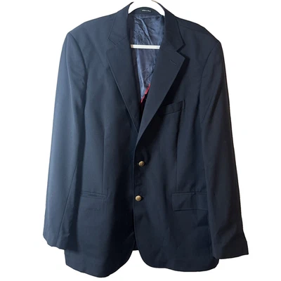 Chaqueta Blazer J Crew Azul Marino 100% Lana Italiana Para Hombre 44R Botones Dorados Foto 1 de 4