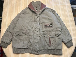 Airbourne Squad IZZI Company-Forawrd Motion Men's Bomber Flight Coat Size Medium - Picture 1 of 21