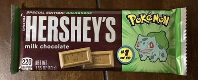 好时精灵宝可梦特别版 Bulbasaur 收藏巧克力棒,1.55 盎司, — 第 1/3 张图片
