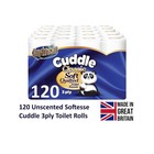 Softesse Cuddle Toilet Rolls 3 Ply Quilted Tissue 120 Pack Bulk Soft Paper