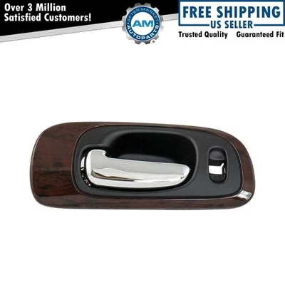 Manija de puerta delantera interior cromada negra madera granulada lado derecho del pasajero para Concorde Foto 1 de 4