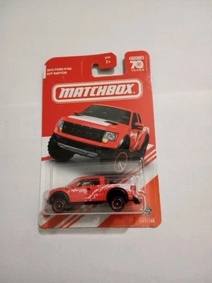 Ford F150 SVT Raptor 2010 edición roja exclusiva Matchbox Target 2024 con abolladuras Foto 1 de 2