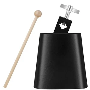 4 inch Metal Steel Cow Bells Noise Makers Hand Percussion Cowbell with Stick ... - Picture 1 of 7