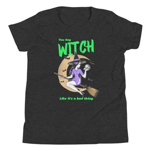 Sarcastic Witch Magic Spell YOUTH Unisex T-Shirt NEW - Picture 1 of 5