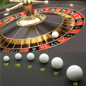 1 pieza 3/8 7/16 1/2 5/8 3/4 7/8 pulgadas profesional grado casino bola de ruleta (píldora) - Imagen 1 de 15