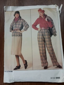 WOMENS UNCUT VOGUE 0995 Pattern BLOUSE HIgh Waist PANTS JACKET SKIRT 14-18 - Bild 1 von 8