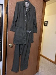 Vintage Clio Petites Women’s Pant Suit Olive Green Size 10 - Picture 1 of 5