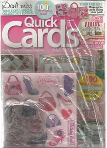 QUICK CARDS MADE EASY MAGAZINE FREE STAMP AND PAPER PACK # 100 MAY 2012 - Picture 1 of 1