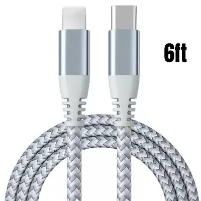 6/10Ft 20W PD Fast Charging Cable USB C Charger Cord For iPhone 14 13 12 11 Pro - Image 1 of 4