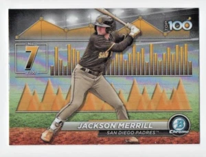 2024Bowman Chrome Top 100 Jackson Merrill Padres B-1030 - Picture 1 of 2