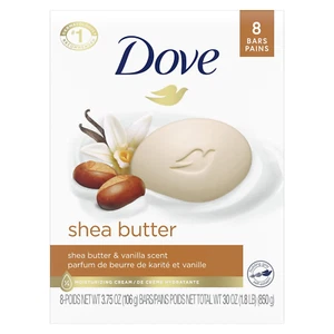 Beauty Bar Women'S Bath Soap Moisturizing Gentle All Skin Shea Butter & Vanilla, - Picture 1 of 11