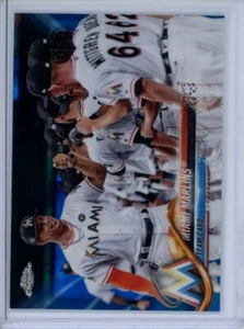 2018 Topps Chrome Sapphire MIAMI MARLINS #73 Team Card - Picture 1 of 1