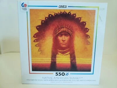 Native American Sunset New Leader 550 piece puzzle  - Image 1 of 3