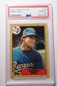 1987 TOPPS Tiffany #415 Bobby Witt PSA 10 Gem Mint Pop 11 - Picture 1 of 2