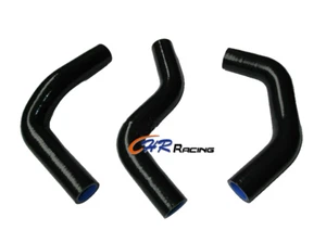 Black Silicone Hose for 1989-2000 Suzuki Swift G13 GTI 1995 1996 1997 1998 1999 - Picture 1 of 13