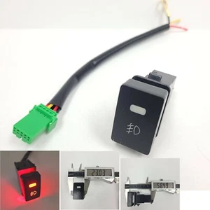 Fog Light On/Off Switch Plug Wires Red LED Push Button For 2016-2017 Accord 4DR - Picture 1 of 14