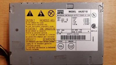 PC Computer Netzteil Netzgerät Astec AA20710, 110W - Bild 1 von 3