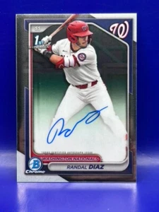 2024 Bowman Draft Chrome 1st Randal Diaz OC Auto #BDCRD Washington Nationals - Picture 1 of 2