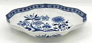 Hutschenreuther Serving Bowl Dish Blue Onion Design Scalloped Rim Germany VTG - Picture 1 of 22