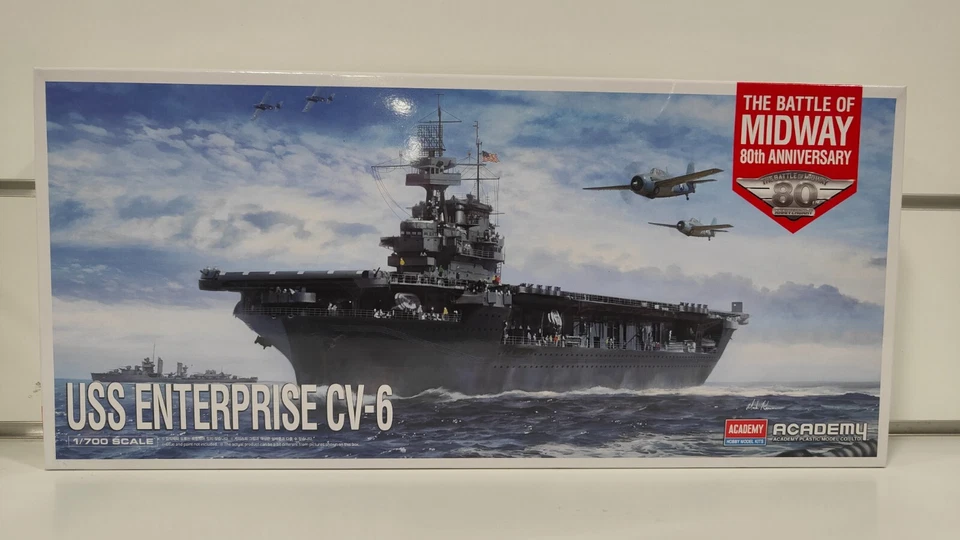 Enterprise CV-6 nave militare 1-700 Academy 14409 portaerei militare modellino - Immagine 1 di 3