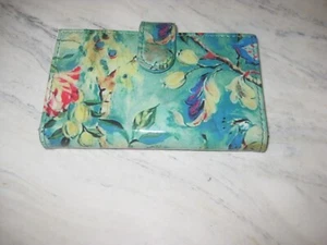 Damen Lackleder kleine Blume Kreditkarte Geldbörse Etui Druckknopf Etui - Bild 1 von 7