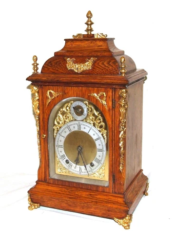 Antique Oak & Ormolu TING TANG Bracket Mantel Clock : Winterhalder W & H (a27) Cover