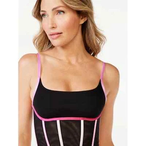 Sofia Intimates by Sofia Vergara Women's Color Block Mesh Bustier - Size XS - Picture 1 of 5