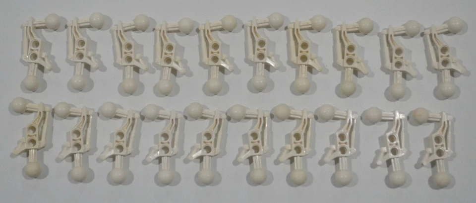 LEGO Technic белый PN 32173 Technic шаровой шарнир 2 x 7 с 2 шаровой шарнир QTY 20 - Изображение 1 из 1