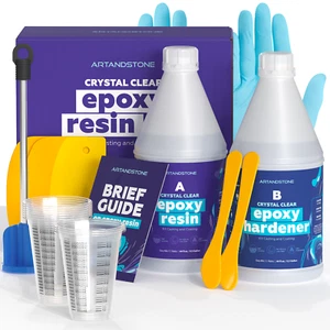 Crystal Clear Epoxy Resin Kit - 1 Gallon (with Tools) - Picture 1 of 14
