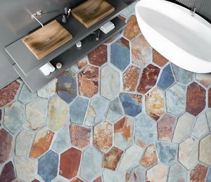 3D Stone Graphics 31RAIN90 Floor WallPaper Murals Wall Print Decal AJ Honey - Picture 1 of 6