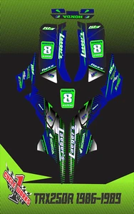 HONDA TRX 250R FOURTRAX ATV1987-1989 SEMI CUSTOM GRAPHICS KIT LAEGER - Picture 1 of 1