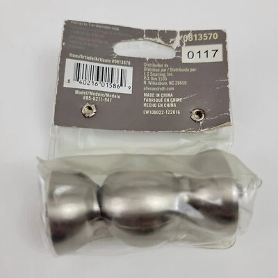 Угловой соединитель Allen + Roth, матовый маслом никель, #0813570, подходит для стержня до 1 дюйма - Изображение 1 из 3