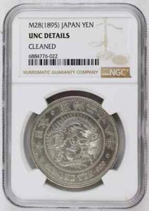 1895 JAPAN Silver YEN NGC UNC Details M28() - Picture 1 of 2