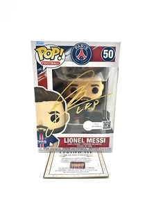 FUNKO POP FOOTBALL 50 LIONEL MESSI HAND SIGNED AUTOGRAPH RARE LE CERTIFICATE COA - Imagen 1 de 5