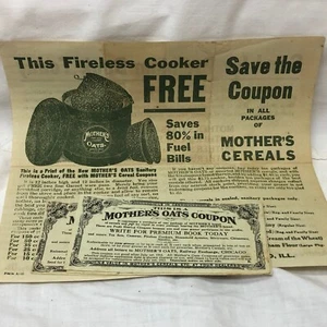 Cupón publicidad vintage de avena madre - Imagen 1 de 12