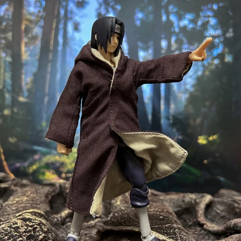 1/12 Custom Wired Cape Cloak Robe Uchiha Itachi Coat for 6" SHF Body (No figure) Cover