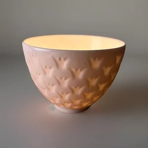 Beautiful & delicate MCM 1960's Rostrand Sweden 5 rare crown white bowls - Picture 1 of 8