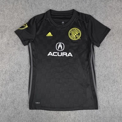 Columbus Crew Jersey Womens Medium Black MLS Soccer Adidas Climalite Acura Shirt - Image 1 of 4