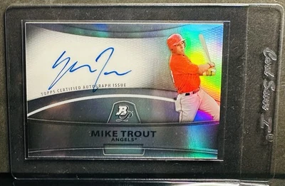 2010 Bowman Platinum — переливающаяся карточка с автографом Майка Траута NoBPA-MT (AU, RC) - Изображение 1 из 2