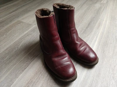 GALLUS Herren Schuhe Stiefel Winterschuhe Echt Leder Lammfell gefüttert rot 8 42 - Bild 1 von 4