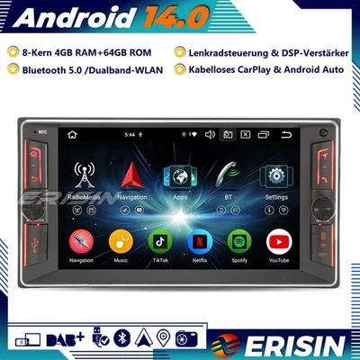 8-Kern Android 14 Autoradio GPS 4G für Toyota Corolla RAV4 Vios Vitz Prado Hilux - Bild 1 von 4