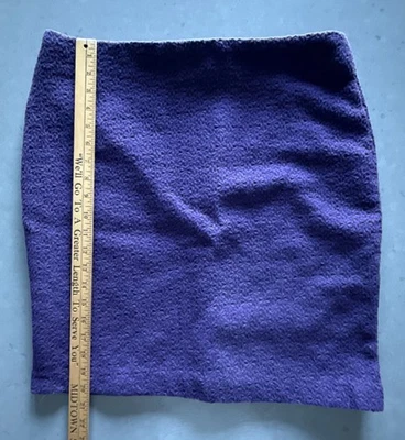 Falda lápiz Cynthia Rowley púrpura mezcla de lana poliéster talla 12 Foto 1 de 4