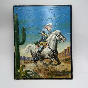 Vtg 1967 Lone Ranger Frame Tray Puzzle Whitman #2610 14.5" x 11.5" - Picture 1 of 7