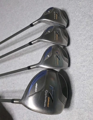 TaylorMade R7 Draw 3,5,7 Woods Set & 460 Ladies Flex Graphite REAX 50 Shafts  - Image 1 of 4