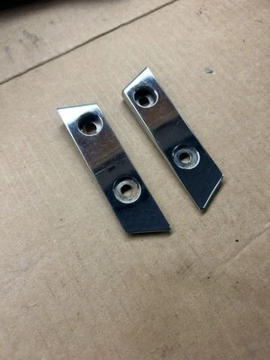 90-05 Mazda Miata OEM Chrome Hard Top Rear Striker Plates - Image 1 of 2