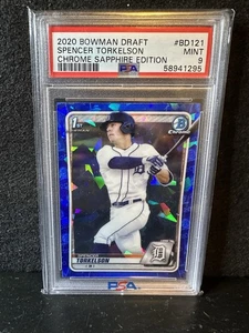 2020 1st Bowman Chrome Sapphire Spencer Torkelson PSA 9 ! Tiger - Bild 1 von 2