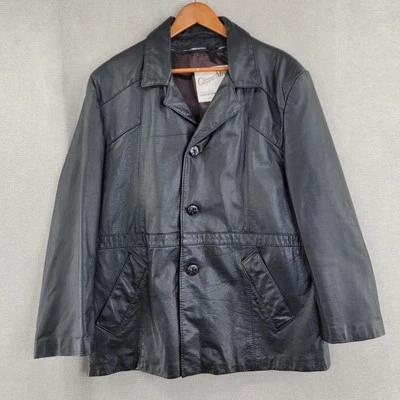 Chaqueta Clipper Mist Para Hombres 44 Corta Cuero Negro Londontown De Colección Blazer Abrigo Forrado Foto 1 de 4