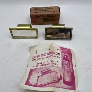 Vintage  ARO Lip-Vue Mirror Holds Lipstick w/ Box & Instructions + One MARTEX - Picture 1 of 10