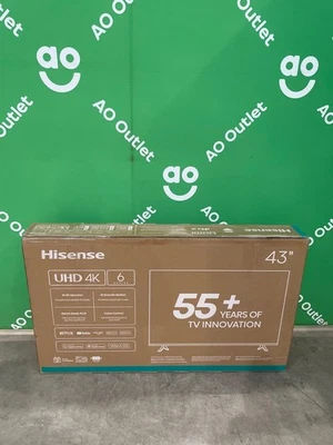 Hisense LED 4K Ultra HD Smart TV 43 Inch Bluetooth WiFi 43A6QTUK #LF114761 - Image 1 of 4