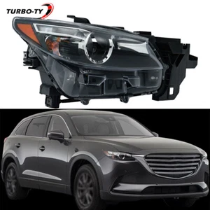 Right Passenger Headlight For Mazda CX-9 2016-2022 23 Halogen LED w/o AFS Black - Picture 1 of 13